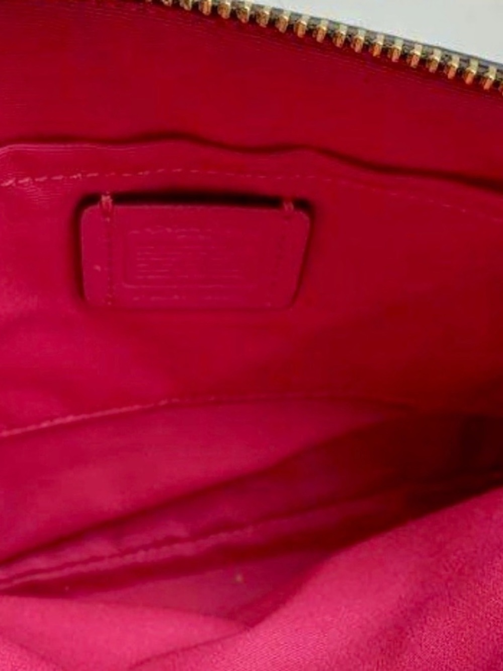 COACH East West Crossbody with Pop Up Pouch in Brown & Hot Pink *nwot - Picture 7 of 12